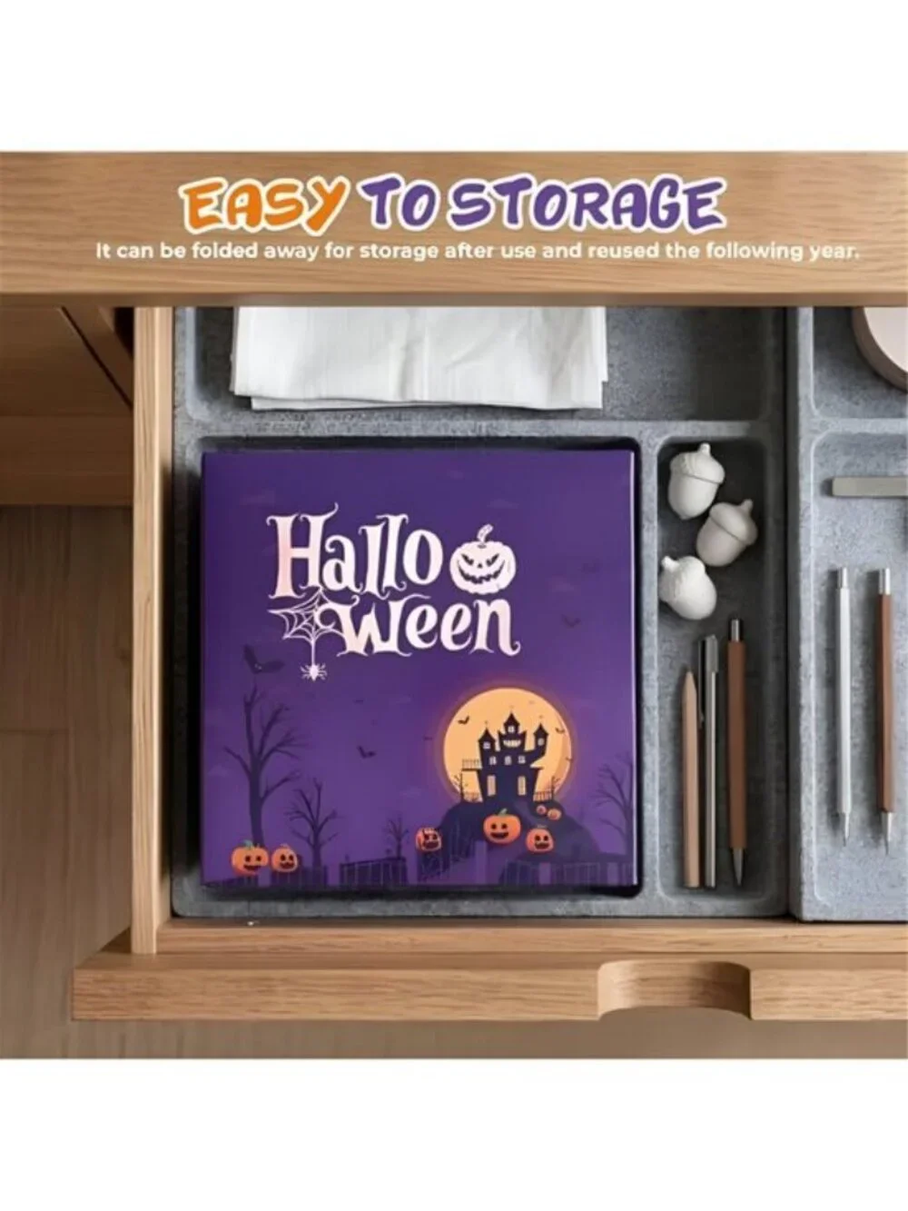 5 FT Halloween Inflatables Decor, Cute Inflatable Ghost with Pumpkin, Built-in